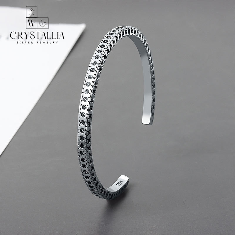 "צמיד טניס Crystallia - יוקרה וסגנון בכסף 925, מתנה מהודרת ועמידה במים!" - Crystallia