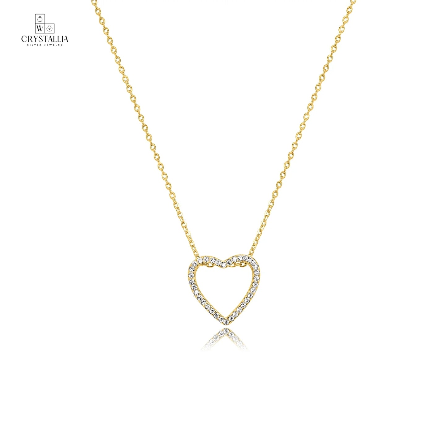 שרשרת YXSI003-3 עשויה פליז בציפוי זהב 14K בעובי 2 מיקרון, משובצת באבן זרקון, באורך 35+5 ס"מ