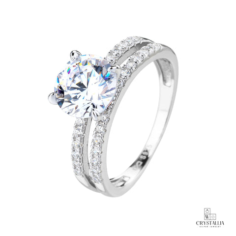 טבעת KSI8021-1 עשויה כסף 925 מעוצבת באלגנטיות, תכשיט יוקרתי לכל אירוע