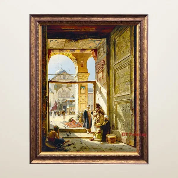 Old Arabs Living Landscape Poster Gustav Bauernfeind Islamic Art Canvas Painting Wall Pictures For Living Room Home Decor