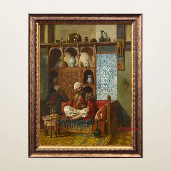 Old Arabs Living Landscape Poster Gustav Bauernfeind Islamic Art Canvas Painting Wall Pictures For Living Room Home Decor