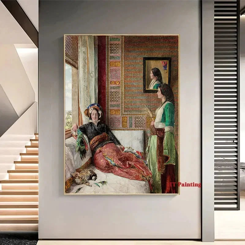 Old Arabs Living Landscape Poster Gustav Bauernfeind Islamic Art Canvas Painting Wall Pictures For Living Room Home Decor