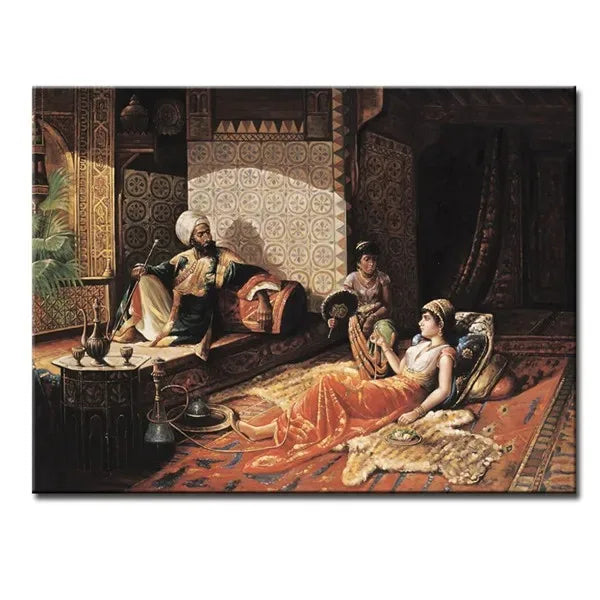 Jean Gerome Classic Artwork Arabic Carpet Merchant Arabs Living Landscape Poster Canvas Painting Wall Art Pictures Home Decor