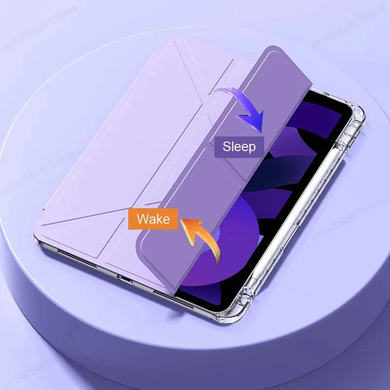 For iPad Air 5 Air 6 A16 11th iPad Pro 11 12.9 13 M5 10th Gen 10.9 10.2 9th 8th 6th 5th 9.7" Mini 7 6 Smart Case with Pen Holder