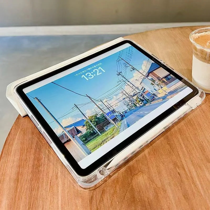 For iPad Air 5 Air 6 A16 11th iPad Pro 11 12.9 13 M5 10th Gen 10.9 10.2 9th 8th 6th 5th 9.7" Mini 7 6 Smart Case with Pen Holder