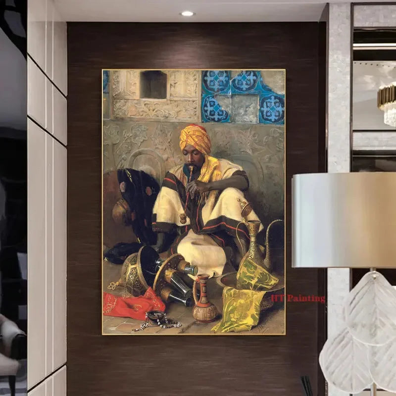 Old Arabs Living Landscape Poster Gustav Bauernfeind Islamic Art Canvas Painting Wall Pictures For Living Room Home Decor