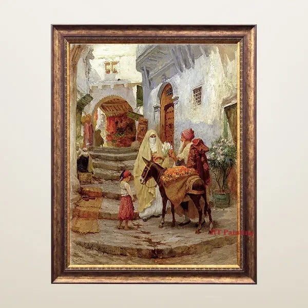 Old Arabs Living Landscape Poster Gustav Bauernfeind Islamic Art Canvas Painting Wall Pictures For Living Room Home Decor