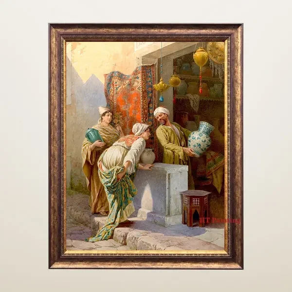 Old Arabs Living Landscape Poster Gustav Bauernfeind Islamic Art Canvas Painting Wall Pictures For Living Room Home Decor