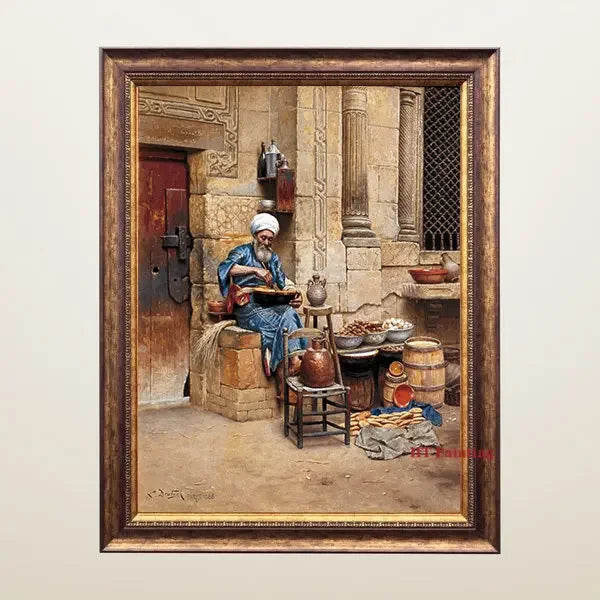 Old Arabs Living Landscape Poster Gustav Bauernfeind Islamic Art Canvas Painting Wall Pictures For Living Room Home Decor