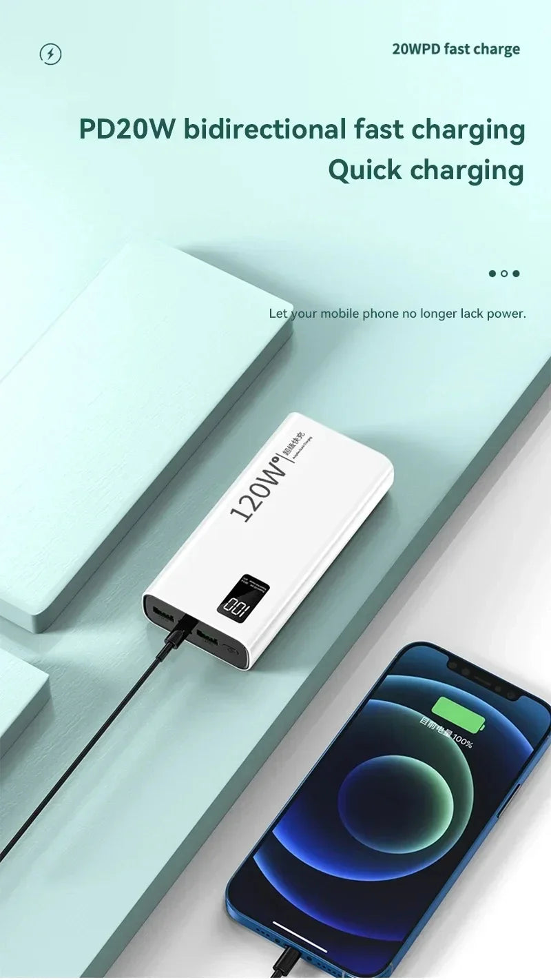 Xiaomi Mijia 120W Fast Charging Power Bank – 50000mAh High Capacity, Halloween Gift for iPhone/Samsung/Huawei (Universal)