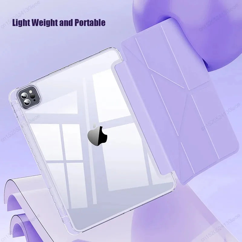 For iPad Air 5 Air 6 A16 11th iPad Pro 11 12.9 13 M5 10th Gen 10.9 10.2 9th 8th 6th 5th 9.7" Mini 7 6 Smart Case with Pen Holder