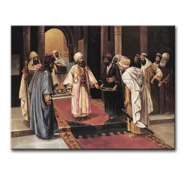 Jean Gerome Classic Artwork Arabic Carpet Merchant Arabs Living Landscape Poster Canvas Painting Wall Art Pictures Home Decor