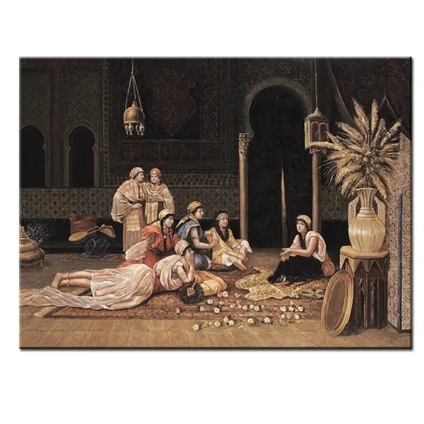 Jean Gerome Classic Artwork Arabic Carpet Merchant Arabs Living Landscape Poster Canvas Painting Wall Art Pictures Home Decor