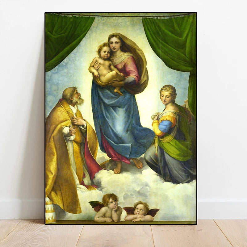 Famous Painter Raphael Painting Posters The School of Athens Christ Falling Canvas Painting Wall Poster Room Home Gallery Decor