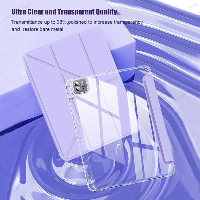 For iPad Air 5 Air 6 A16 11th iPad Pro 11 12.9 13 M5 10th Gen 10.9 10.2 9th 8th 6th 5th 9.7" Mini 7 6 Smart Case with Pen Holder