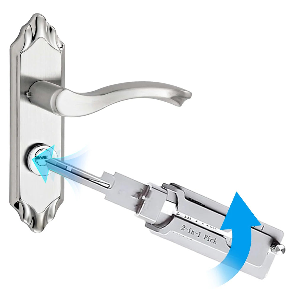 1-5X Stainless Steel Key Decoder Precision Hook And Pickup Hand Tool O-ring Pickup Repair Kit Available Hook Hand Measuring Tool