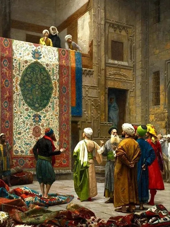 Jean Gerome Classic Artwork Arabic Carpet Merchant Arabs Living Landscape Poster Canvas Painting Wall Art Pictures Home Decor
