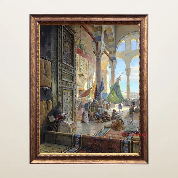 Old Arabs Living Landscape Poster Gustav Bauernfeind Islamic Art Canvas Painting Wall Pictures For Living Room Home Decor