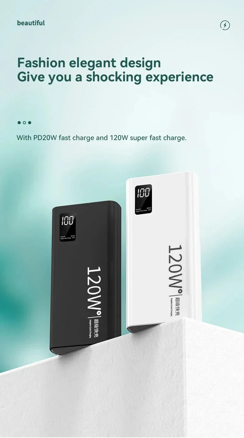 Xiaomi Mijia 120W Fast Charging Power Bank – 50000mAh High Capacity, Halloween Gift for iPhone/Samsung/Huawei (Universal)