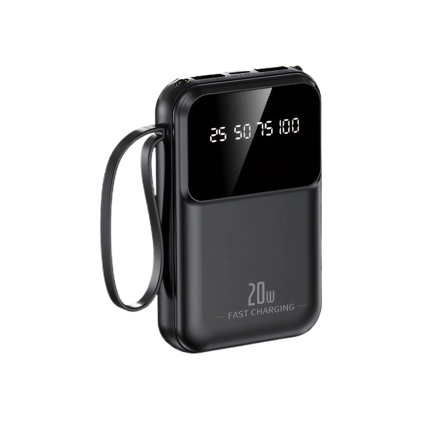 20000mAh Portable Power Bank with built-in Charging Cable for iPhone/Samsung 20W Fast Charging Power Bank Powerbank